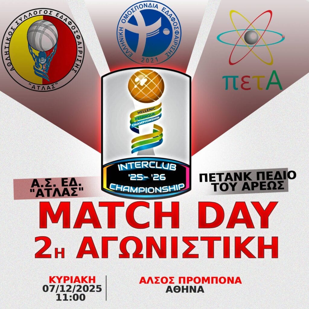 2η Αγωνιστκή Διασυλλογικού Πρωταθλήματος 2025-2026